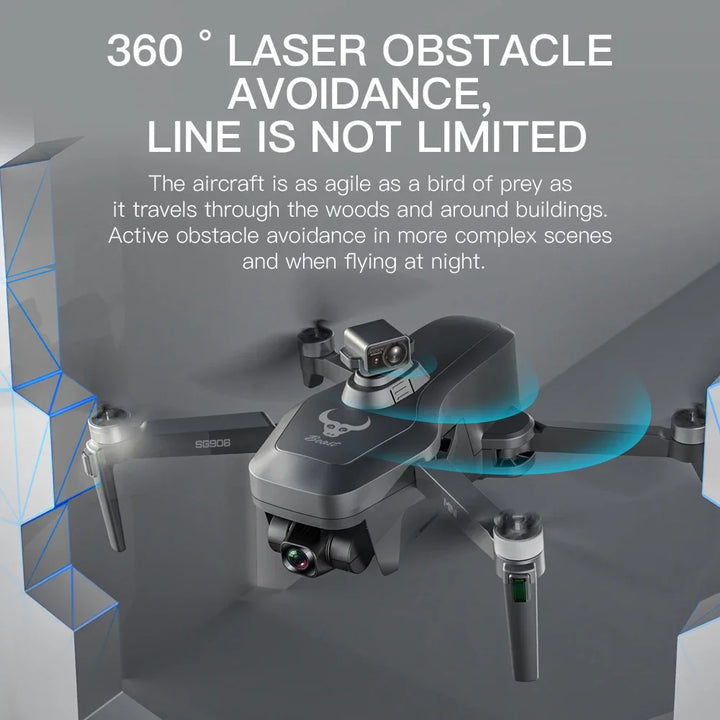 SG906 MINI GPS Drone 4k Professinal 8K HD Camera 5G Wifi Anti-Shake 3-Axis Gimabal Dron Brushless Motor RC Quadcopter Toy Gifts