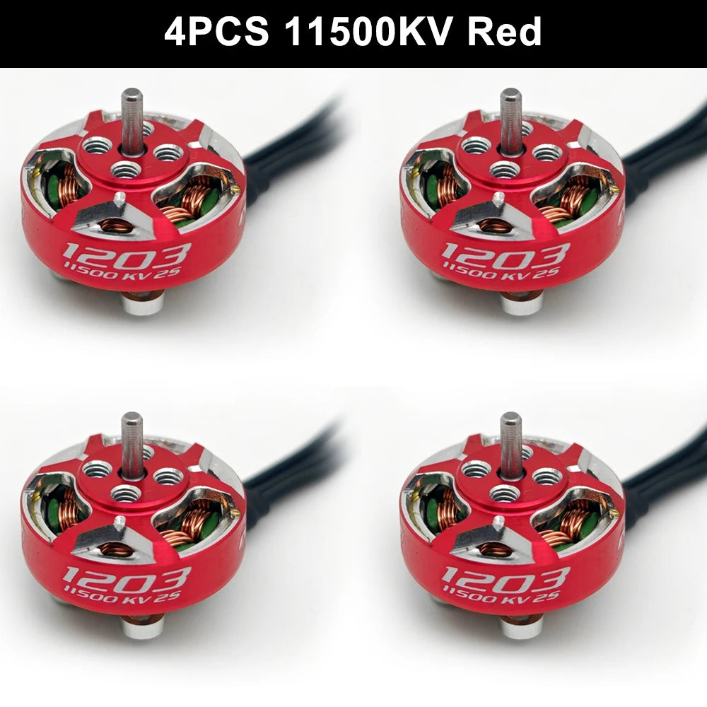 RCinpower GTS V3 1203 Brushless Motor 4PCS — 11500KV / 8000KV / 6000KV, 2–3" Toothpick & Micro FPV Racing