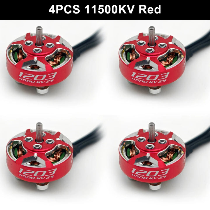 RCinpower GTS V3 1203 Brushless Motor 4PCS — 11500KV / 8000KV / 6000KV, 2–3" Toothpick & Micro FPV Racing
