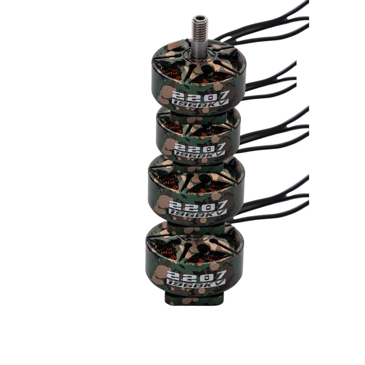 BZGNSS 2207 1960KV brushless Motor - 6S Turbo-Cooled for 5 inch FPV Racing Drones | Smooth Freestyle Performance (Gradient Camo)