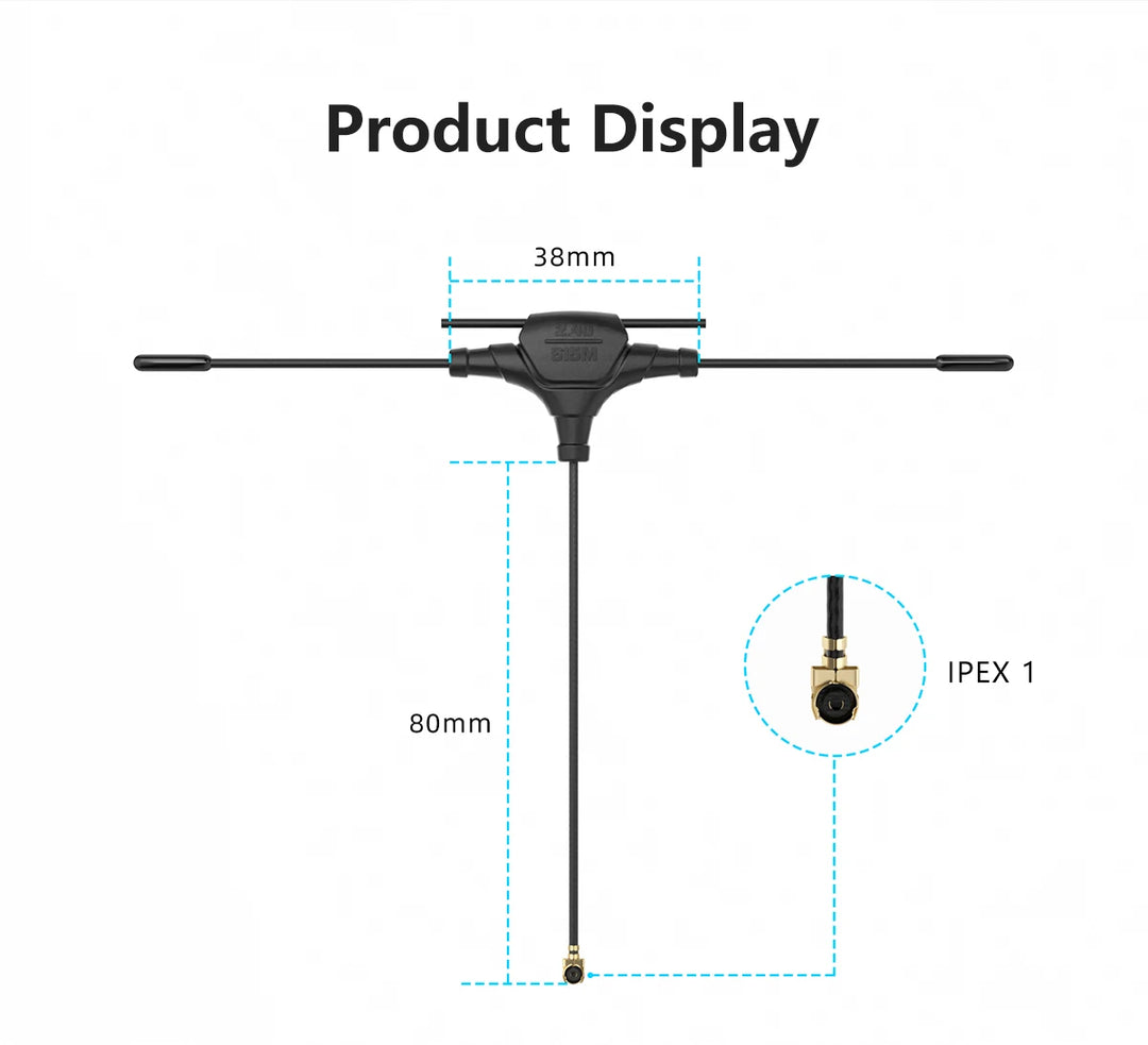 GEPRC 915M/2.4G Dual-Band T Antenna 80mm ELRS Dual-band Receivers DIY RC FPV Quadcopter Freestyle Drone Replacement Parts