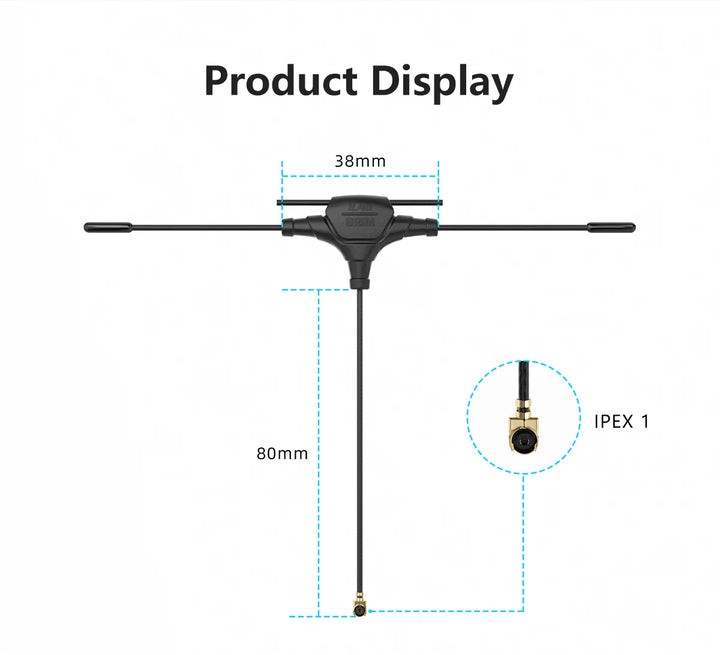 GEPRC 915M/2.4G Dual-Band T Antenna 80mm ELRS Dual-band Receivers DIY RC FPV Quadcopter Freestyle Drone Replacement Parts