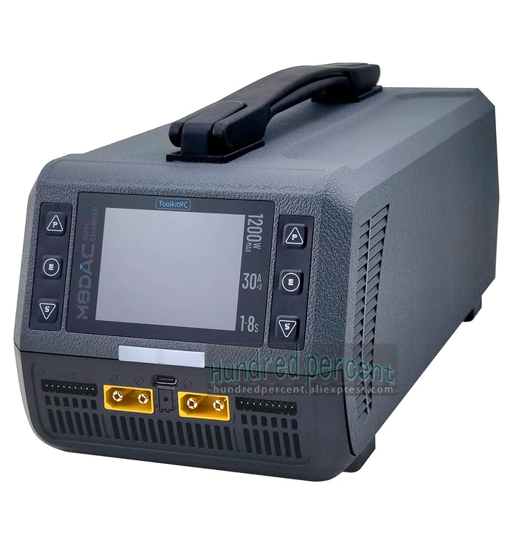 ToolkitRC M8DAC Dual-Channel Battery Charger - 1-8S 1200W AC 50A/30A IPS Display Smart Charger for LiPo RC Batteries