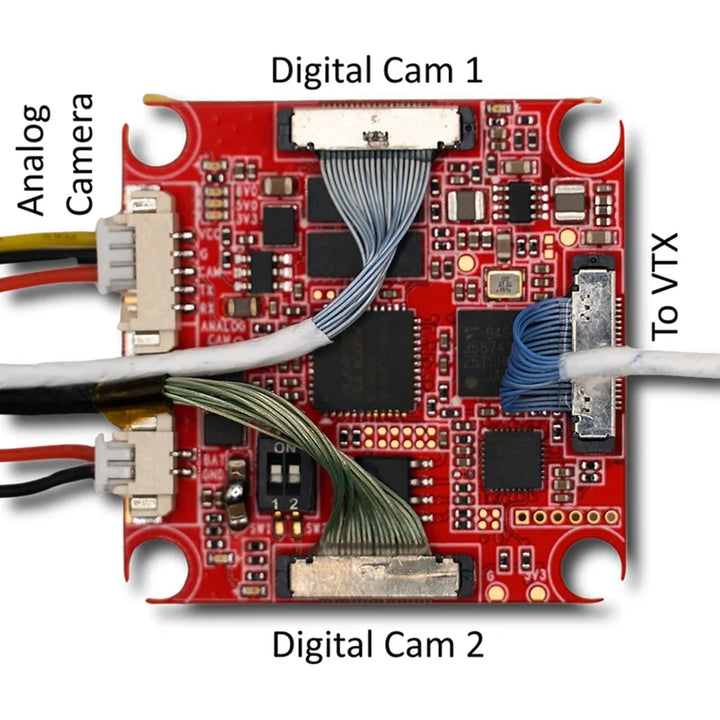 HDZero HDZ3323 Analog Camera Adapter & 3-to-1 Switcher