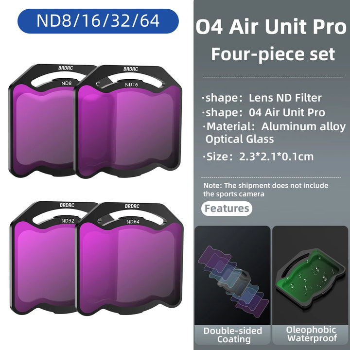 ND Lens Filter for DJI O4 Air Unit Pro Optical Glass Lenses Adjustable Filter Set ND8 ND16 ND32 ND64 UV CPL Accessories