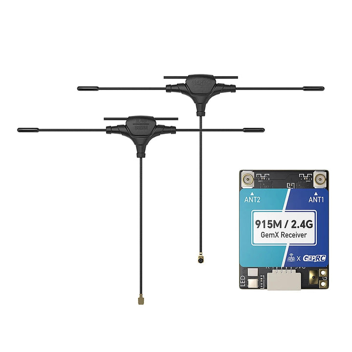 GEPRC ELRS GemX Gemini Dual-Band Receiver — 915MHz + 2.4GHz, LR1121, TCXO, 1000Hz, 100mW TLM, 1.7g, for FPV Drones