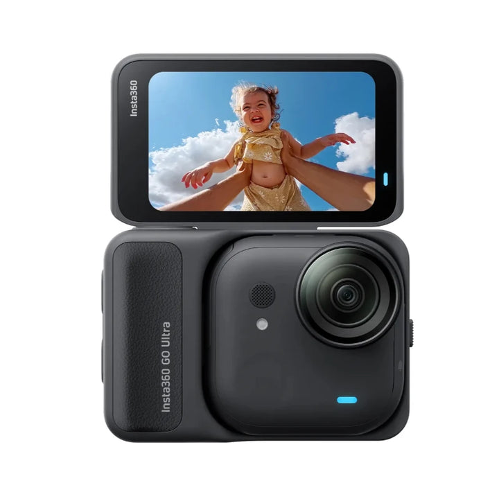 Insta360 GO Ultra — 4K/60fps, 50MP, 1/1.28" Sensor, 5nm AI, FlowState, 10m Waterproof, 200-Min Battery, Magnetic Mount, 52.9g