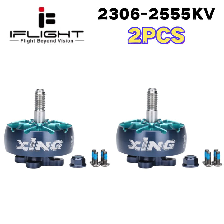 iFlight XING2 XING V2 2207 / 2306 1755 / 1855 / 2555 / 2755KV 4-6S Brushless FPV Motor with 5mm Shaft for RC FPV Drones