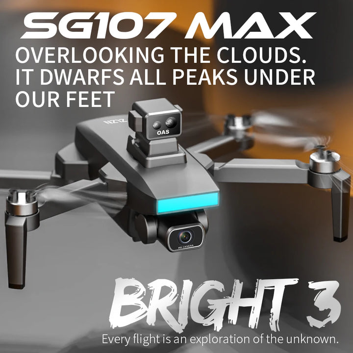 SG107 MAX Drone  5G WIFI GPS 4K HD Dual Camera FPV Quadcopter Professional Optical Flow Rc Dron