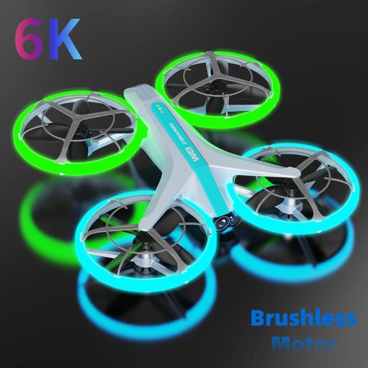 v33s New Drone 6K HD Camera RC Helicopter Quadrocopter One-Key Return FPV Follow Me Dron RC Plane Running Lights RC Toys Gift