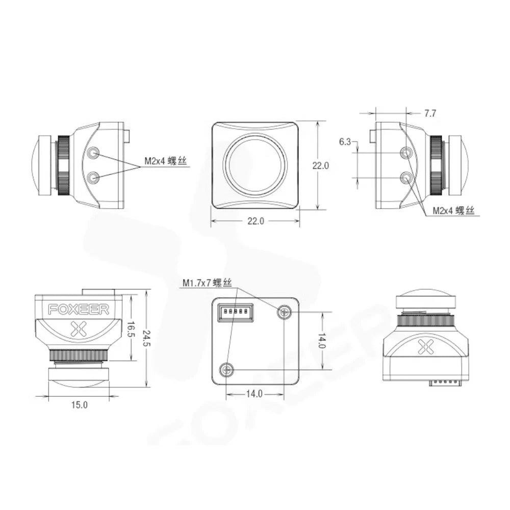 Foxeer Razer Mini V3 FPV Camera — 1200TVL, 1/3" CMOS, FOV-H 98°, PAL 4:3, CVBS Analog, 5V–25V, 12g, for RC FPV Racing Drone