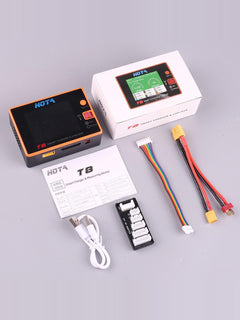 HOTA T8 Smart Balance Charger — 8S LiPo/LiHV/LiFe, 650W, 22A, Magnetic Port, Bilingual Display