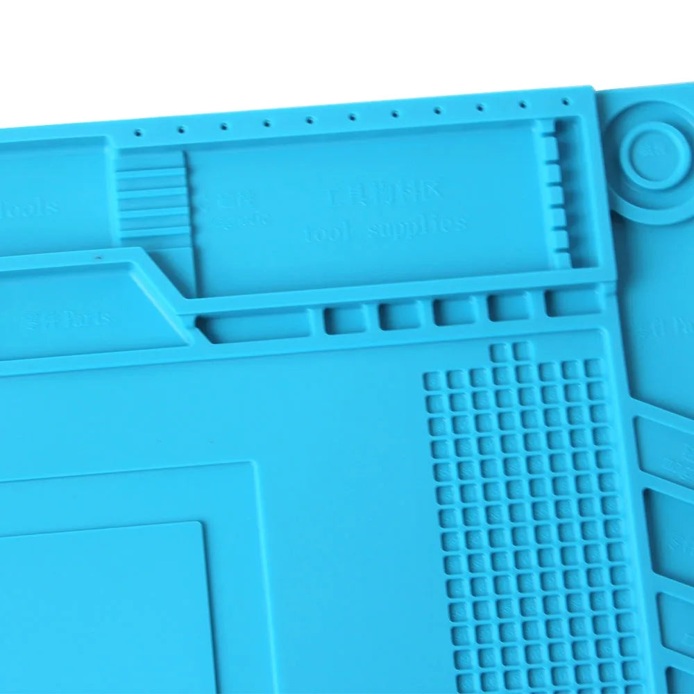 Heat Resistant Soldering Mat - 932°F Silicone Work Mat with Anti-Static & Magnetic Features