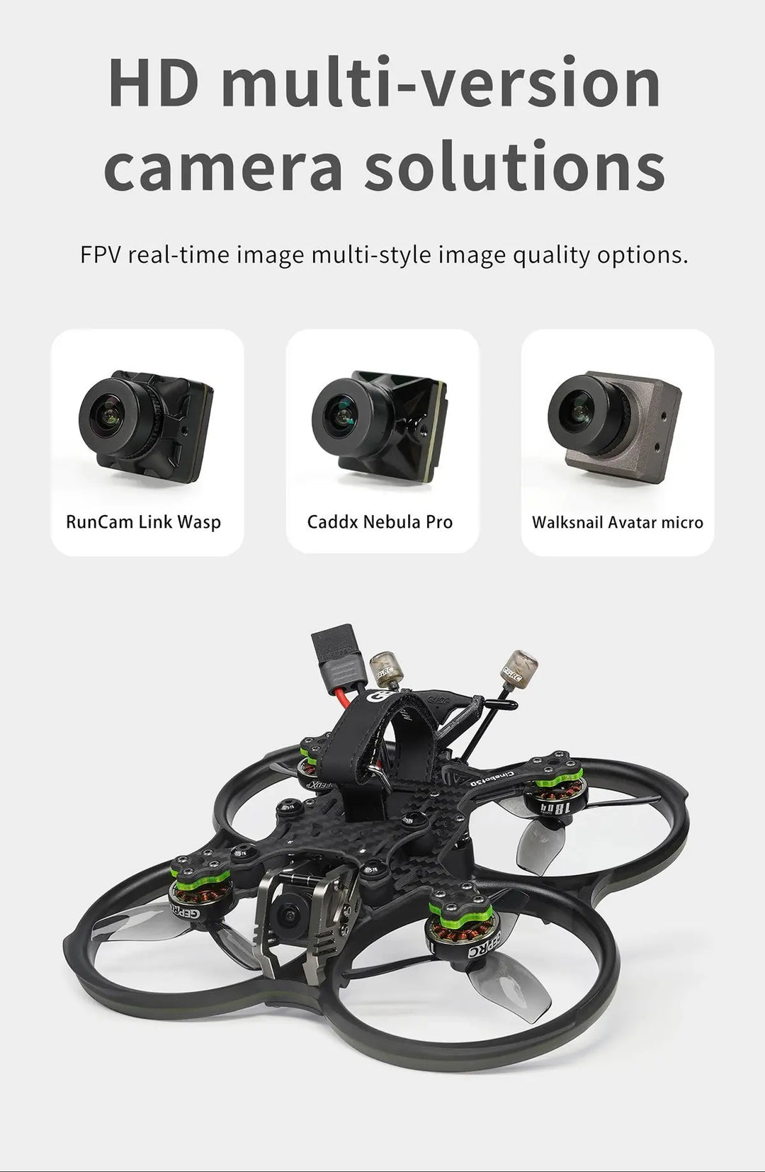 GEPRC Cinebot30 Analog FPV Drone 4S 6S FPV Racing Drone TBS Nano RX Caddx Ratel 2 GEP-F722-45A AlO V2 for RC FPV Quadcopter