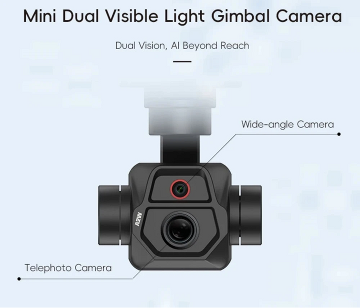 NCZOBOE A2W HD Thermal Imaging 3-Axis Gimbal Camera — Dual-Light, Target Tracking, 5MP, 1080p, for Enterprise UAV