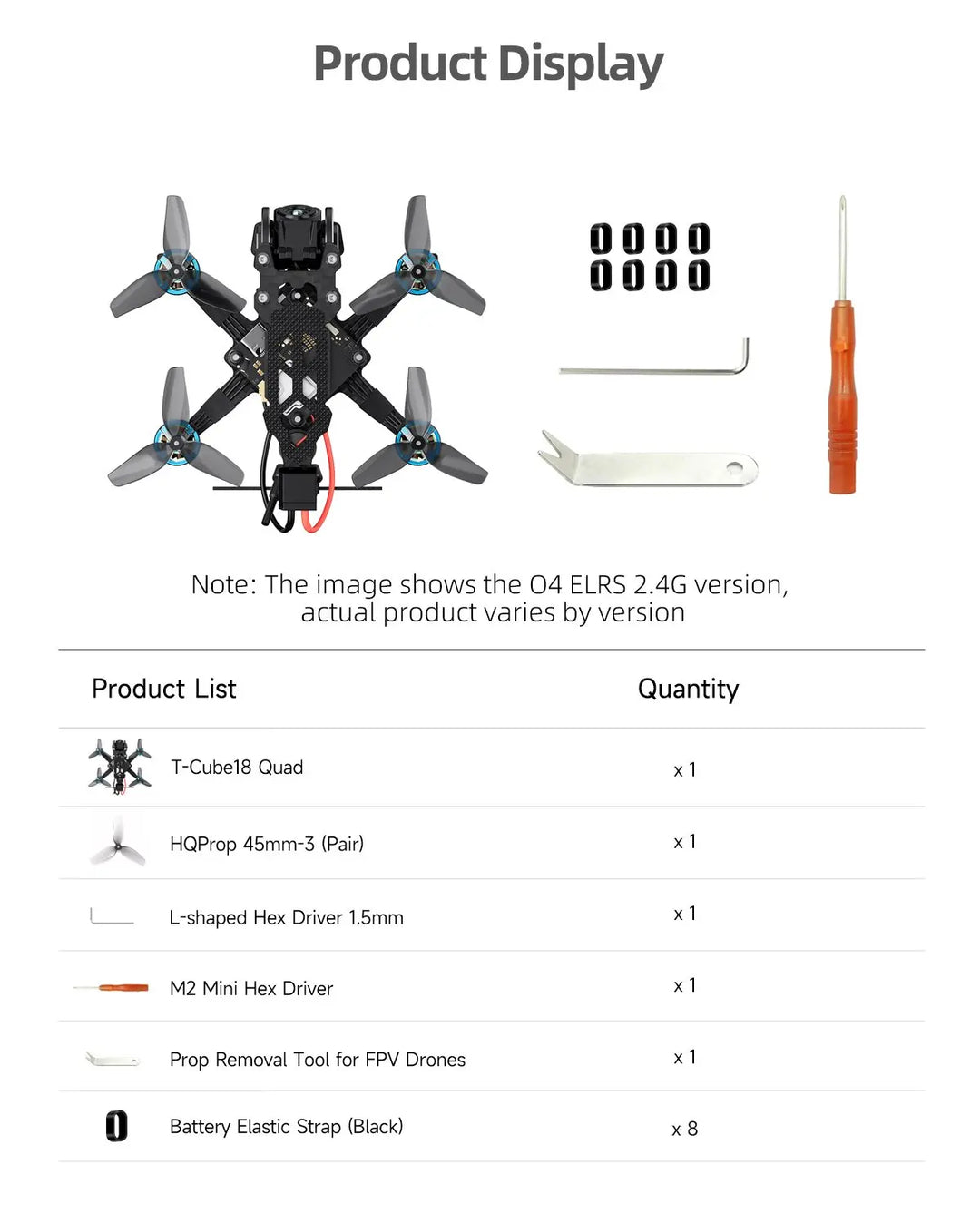 GEPRC T-Cube18 HD O4 FPV Quadcopter 1.8Inch TAKER F411-12A O4 Air Unit VTX 1002 18000KV Motor Mini RC Quadcopter Freestyle Drone