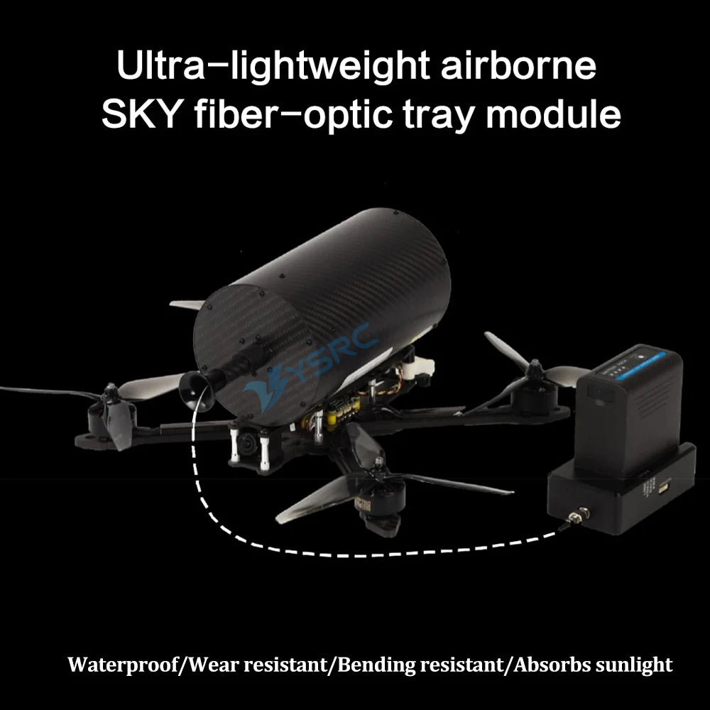 Aoft Technology FPV Fiber Optic Module v4.1 — Waterproof 0.35mm, 1–20KM Sky End, Anti-Interference UAV Video & Data Link