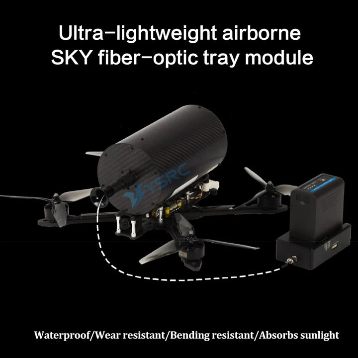 Aoft Technology FPV Fiber Optic Module v4.1 — Waterproof 0.35mm, 1–20KM Sky End, Anti-Interference UAV Video & Data Link