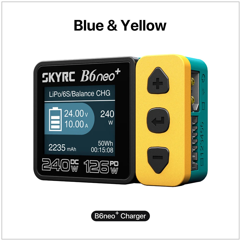 SKYRC B6neo+ Smart Balance Charger DC 240W / PD 126W — 1-6S LiPo LiHV NiMH Multi-Chemistry