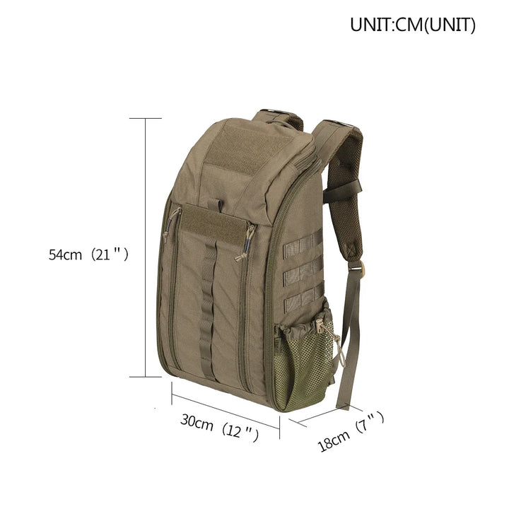 DUTRIEUX Medical Assault Pack Tactical Backpack — Oxford, Internal Frame, 30×18×54cm, Multicam / Army Green / COB / Black