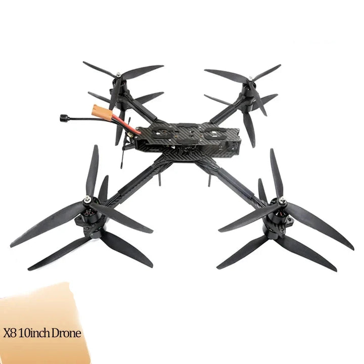 X8 10inch Long Range FPV Racing Drone with 5.8G high-definition image transmission,Long Endurance 5-7kg Heavy Load Quadcopter