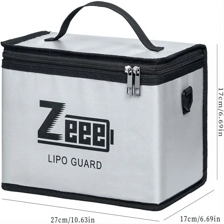 Zeee Lipo Safety Bag 10 Cells Adjustable Battery Fireproof Bag Large Capacity Pouch for Storage Guard Charging Battery Safe Bag