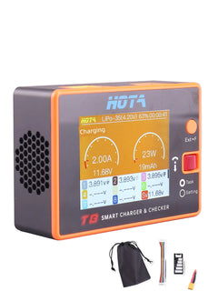 HOTA T8 Smart Balance Charger — 8S LiPo/LiHV/LiFe, 650W, 22A, Magnetic Port, Bilingual Display