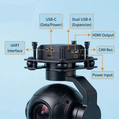 SIYI ZR10 3-Axis Gimbal Camera — 30X Zoom, 4K/60fps, Starlight Night Vision, IP53, UAV - TheDroneFlight