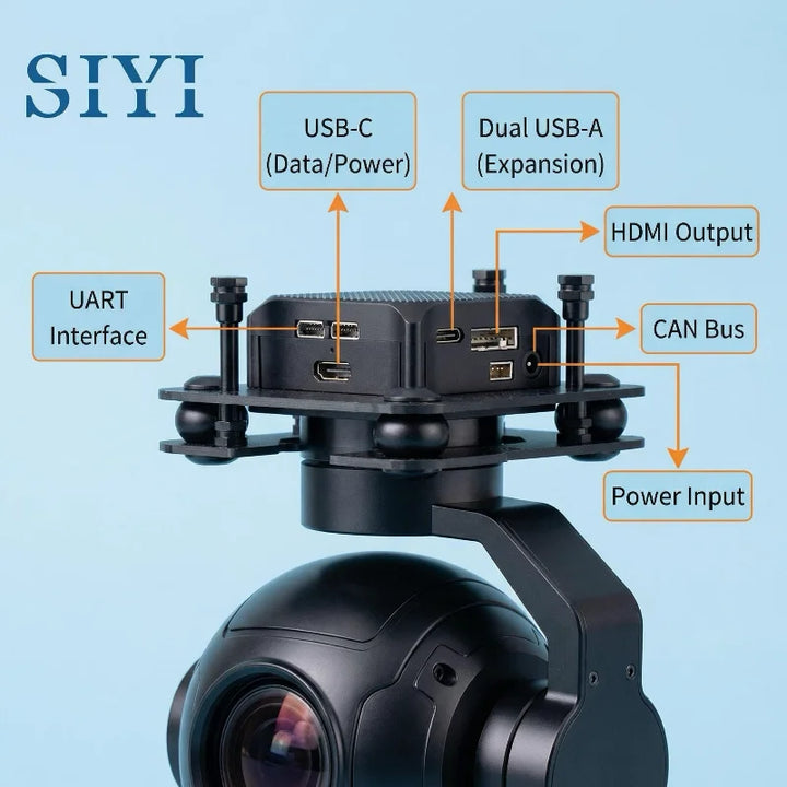 SIYI ZR10 3-Axis Gimbal Camera — 30X Zoom, 4K/60fps, Starlight Night Vision, IP53, UAV