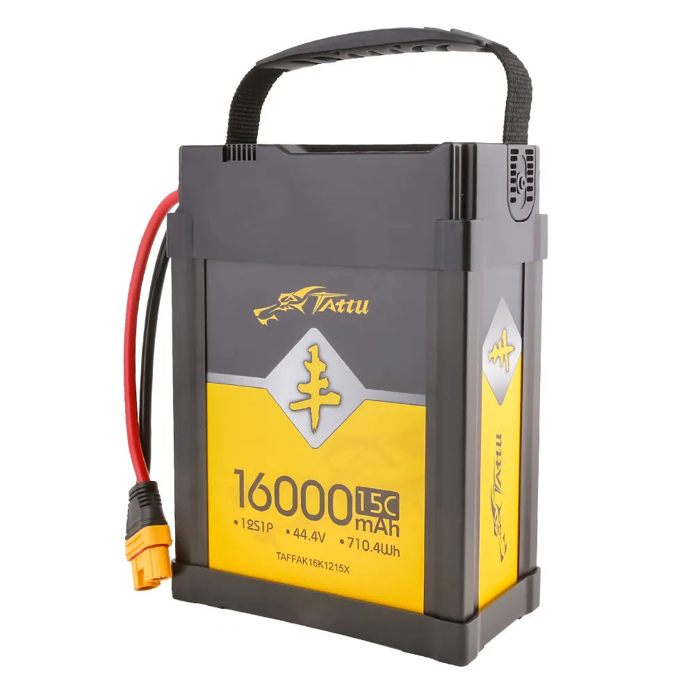 TATTU 12S LiPo Battery — 16000mAh / 22000mAh, 44.4V / 45.6V HV, 25C, AS150U, UAV