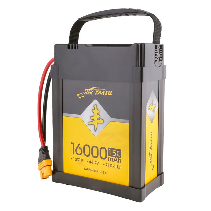 TATTU 12S LiPo Battery — 16000mAh / 22000mAh, 44.4V / 45.6V HV, 25C, AS150U, UAV
