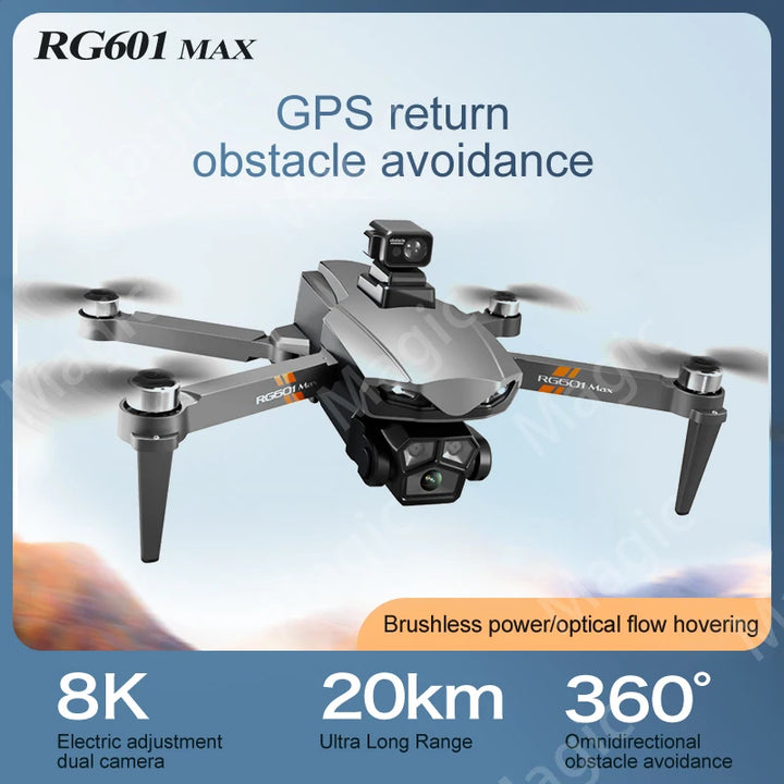 RG601 Max Expert GPS Drone 8K HD Camera Antenne Fpv 5G Optische Stroom Opvouwbare Dron Met Dubbele Wifi Professionele Quadcopter