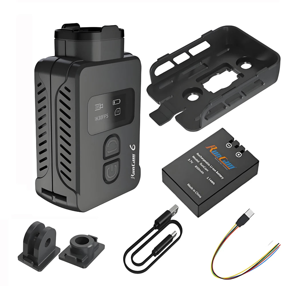 RunCam 6 — 4K 30fps FPV Action Camera, Sony IMX377 12MP, MP4, Micro SD, 19×19×27mm, 160° FOV, for FPV Drones