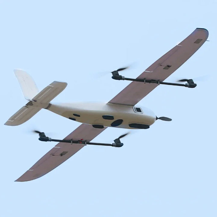 FOXTECH Loong 2160 VTOL Frame — 2160mm Wingspan, 4+1 Motor, EPO, 18–20m/s Cruise, Mapping & Survey