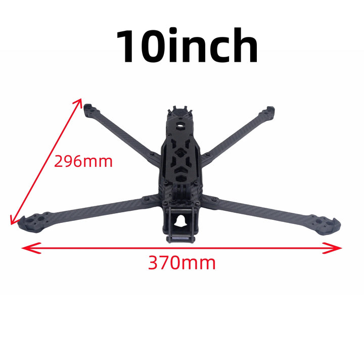 Erdog 7/8/9/10" FPV Drone Frame Kit - 300/340/377/411mm Carbon Fiber DJI O4 Pro/O3 Air Unit Compatible