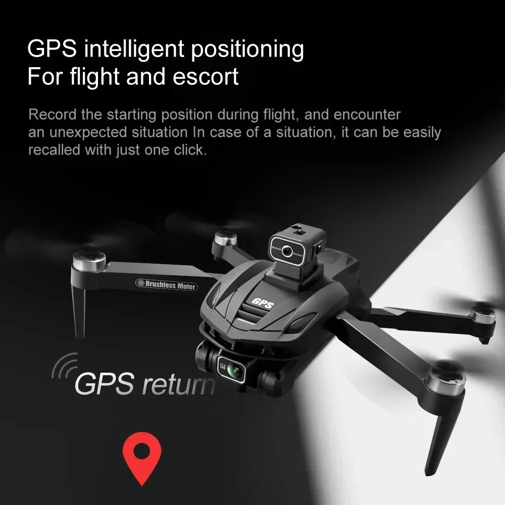 New V168 Drone Professinal Three Camera 8K Wide Angle Optical GPS Localization Four-way Obstacle Avoidance Quadcopter For XIAOMI