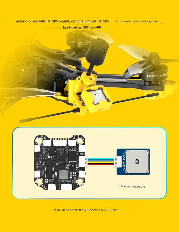 Speedybee Master5 V2 Crossing Machine DJI O3 Digital Unofficial Simulation Picture Transmission 5-Inch FPV Flower Fly