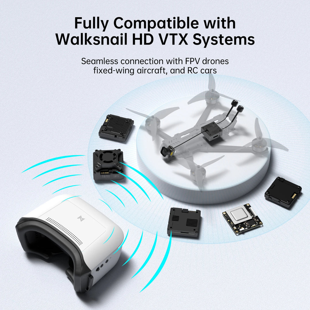 CADDX FPV Goggles L Walksnail Avatar HD - 1920x1080 4.5" LCD 4km Distance Head Tracking