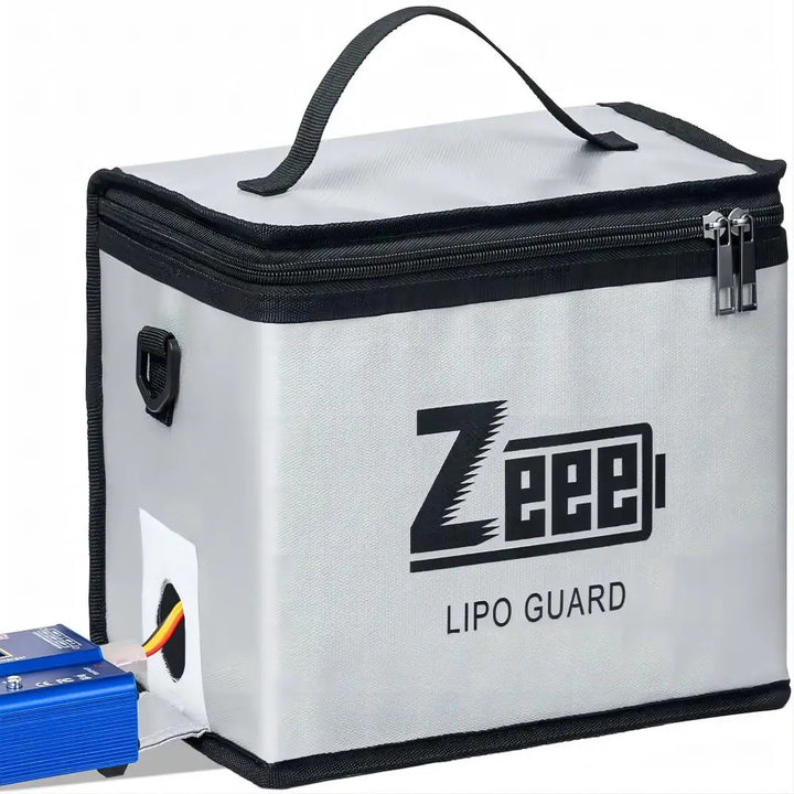 Zeee Lipo Safety Bag 10 Cells Adjustable Battery Fireproof Bag Large Capacity Pouch for Storage Guard Charging Battery Safe Bag