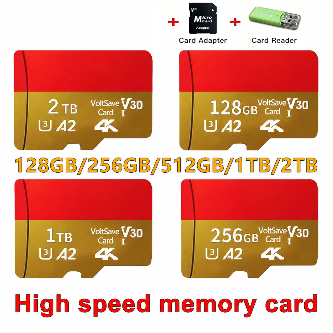 High-Speed MicroSD & SD Memory Card — Class 10, U3, V30, 100MB/s | 128GB to 2TB