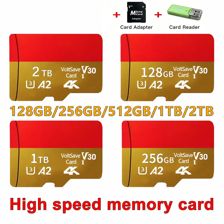 High-Speed MicroSD & SD Memory Card — Class 10, U3, V30, 100MB/s | 128GB to 2TB