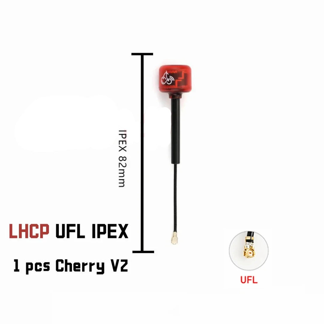 RUSHFPV Cherry 2 II 5.8G 1.8dBi FPV Antenna - SMA/MMCX/UFL LHCP/RHCP 230mm/150mm Long Range