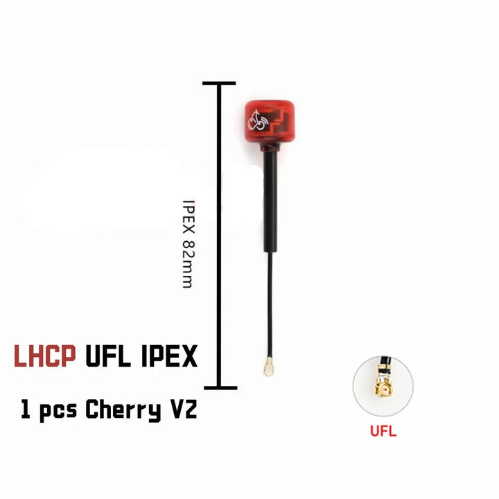RUSHFPV Cherry 2 II 5.8G 1.8dBi FPV Antenna - SMA/MMCX/UFL LHCP/RHCP 230mm/150mm Long Range