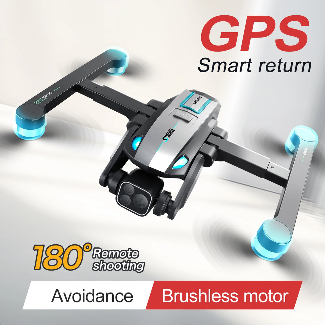 New S188 GPS Drone 8K Professinal HD Camera With Wide Angle Dual Foldable Helicopter WIFI FPV Height Hold Childrens Toys Gifts