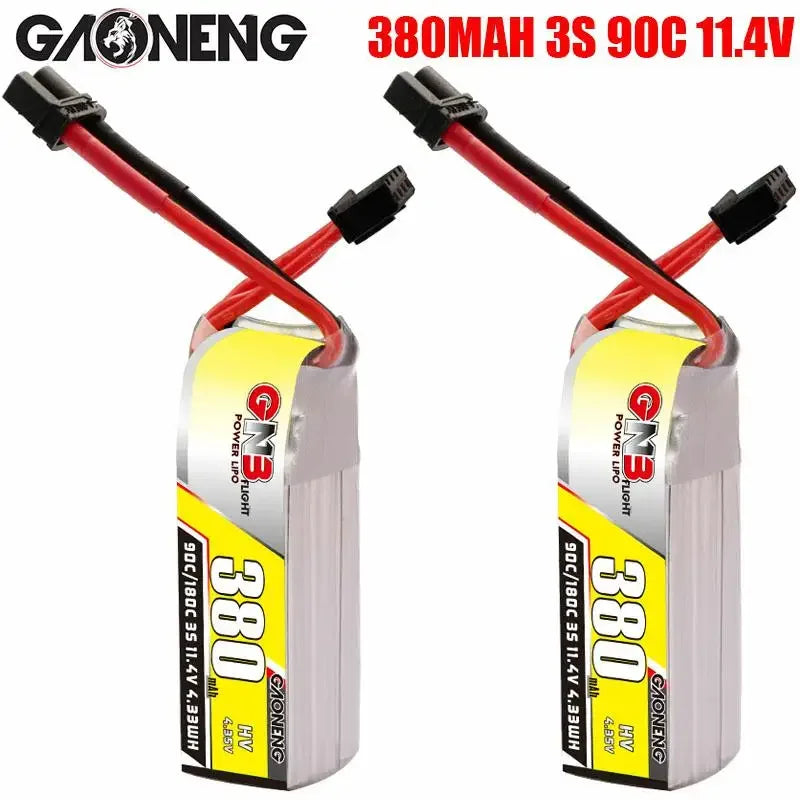Gaoneng GNB 380mAh HV LiPo Battery 90C/180C XT30 — 2S / 3S / 4S / 6S Tiny Whoop FPV