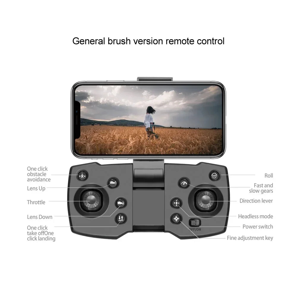 New V168 Drone Professinal Three Camera 8K Wide Angle Optical GPS Localization Four-way Obstacle Avoidance Quadcopter For XIAOMI