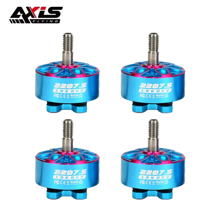 Axisflying Bando 2207.5 6S Brushless Motor — 1860KV / 1960KV, 5" FPV Freestyle & Cinewhoop (4PCS)