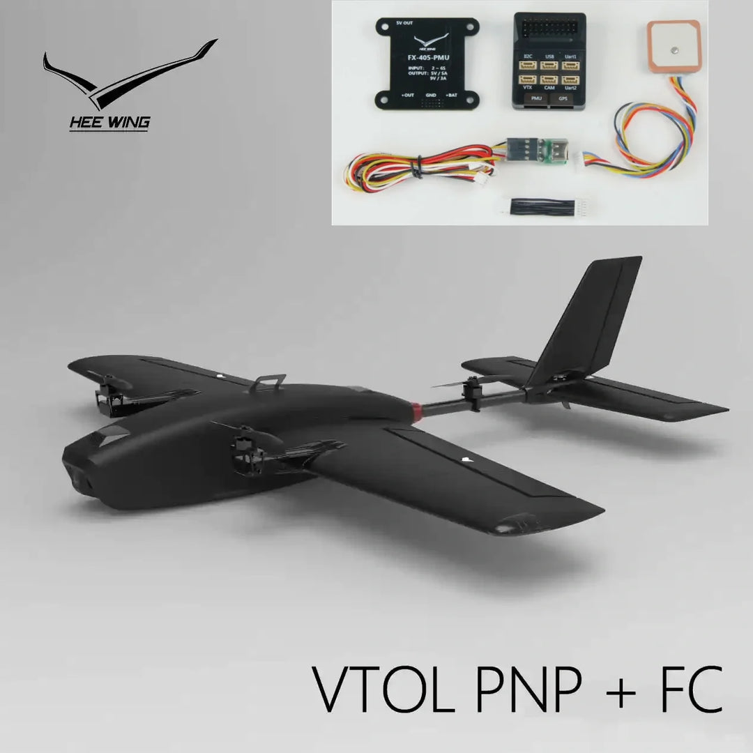 Heewing Assassin T-1 Vtol Vertical Takeoff Pnp With Flight Control Fpv Fixed Wing Y3 Vertical Takeoff And Landing Aircraft