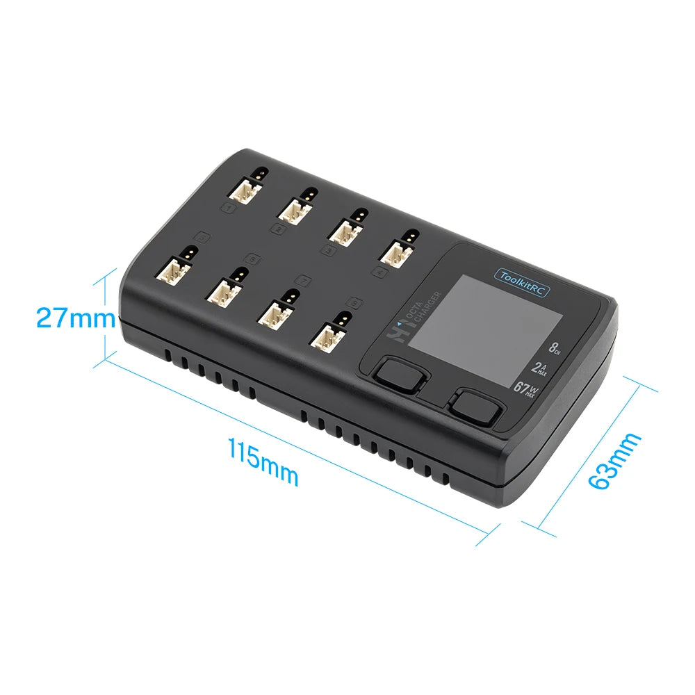 ToolkitRC H1 8-Channel 1S Lithium Battery Charger