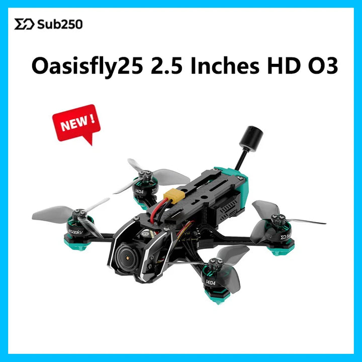 Sub250 Oasisfly25 2.5 Inches HD O3 PNP/ TBS NanoRX /  ELRS2.4 Redfox A3 35A AIO Freestyle Quadcopter